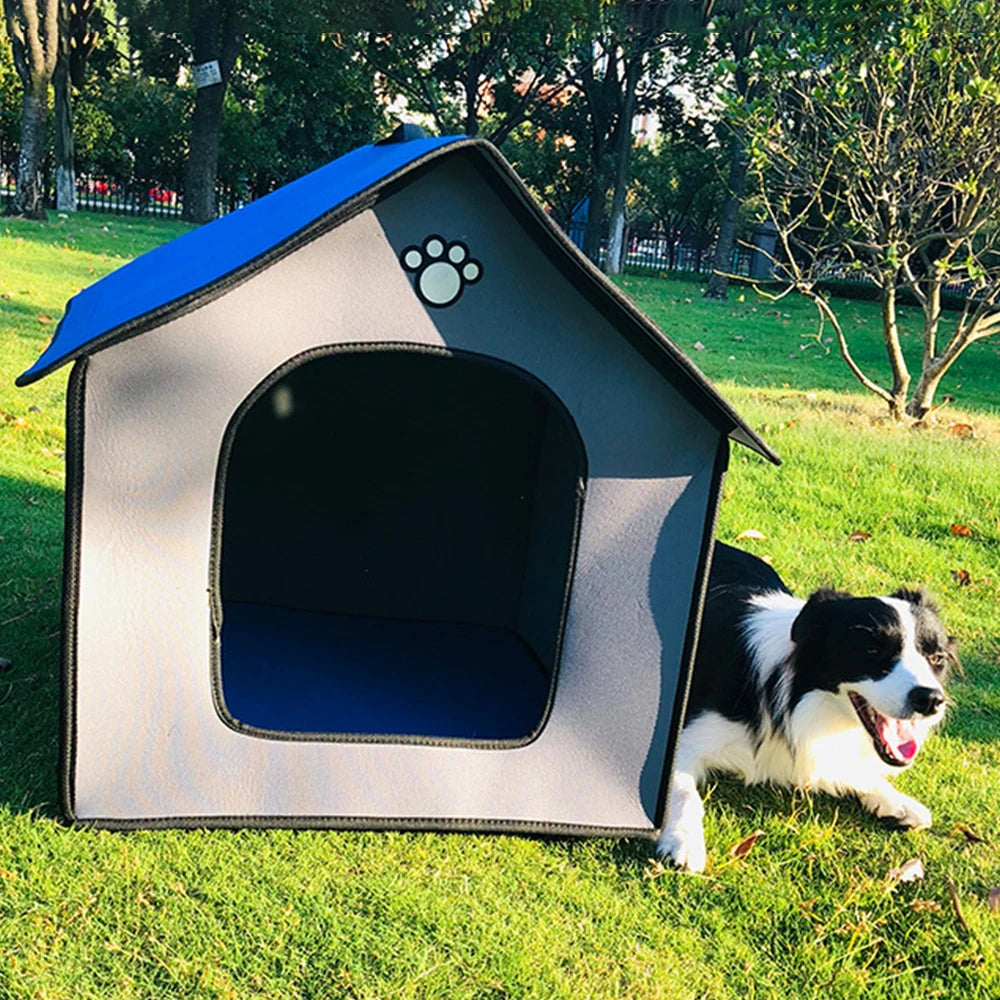 Medium Dog House Outdoor Waterproof Soft Comfortable Pet House Chew Proof Removable Small Dog Bed Pet Sleeping Mat Portable